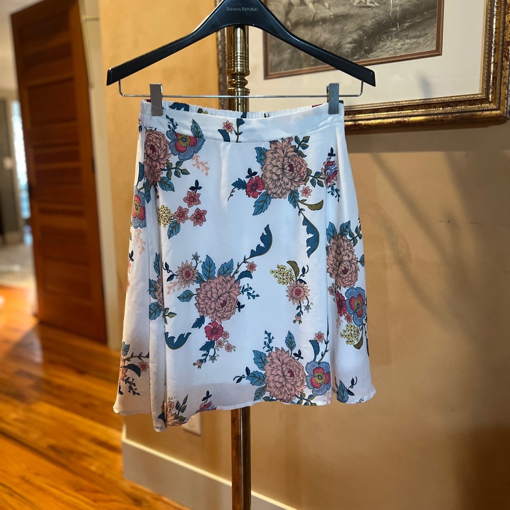 Philosophy Skirt with Pink & Teal Floral Print